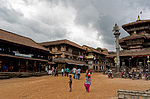Náměstí před chrámem Dattatreya v Bhaktapuru